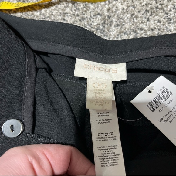 NWT Chico's The Ultimate Fit Trouser 28 In Black Ankle Pants Size 00 $99 Retail - Picture 8 of 13